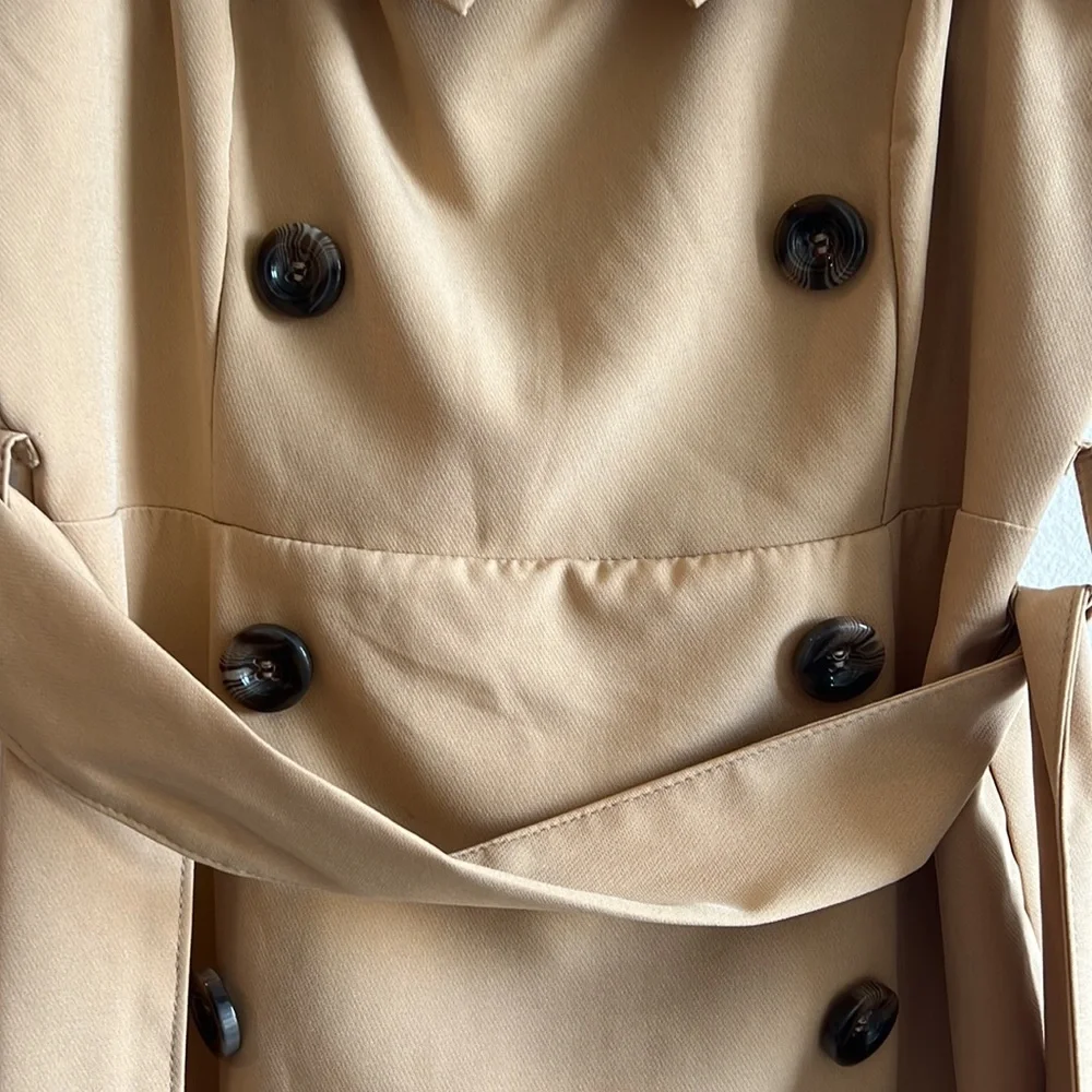 Tan trench coat inspired dress - Picture 3 of 5